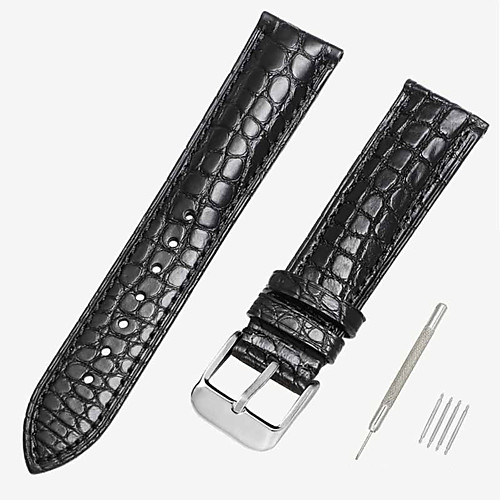 

Genuine Leather / Crocodile Watch Band Black / Brown 18cm / 7 Inches / 19cm / 7.48 Inches 1.2cm / 0.47 Inches / 1.4cm / 0.55 Inches / 1.6cm / 0.6 Inches