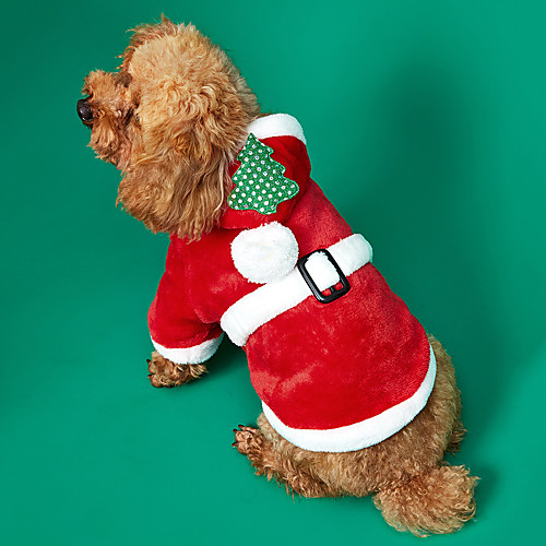 

Dog Cat Costume Christmas Costume Santa Claus Santa Claus Classic Cosplay Christmas Winter Dog Clothes Puppy Clothes Dog Outfits Warm Red Costume for Girl and Boy Dog Polyster S M L XL XXL