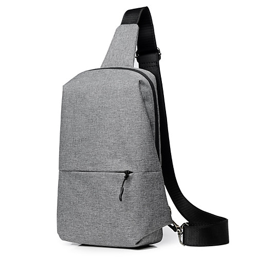 

Men's Bags Canvas Sling Shoulder Bag Chest Bag Zipper Daily Outdoor MessengerBag Black Dark Gray Brown Gray