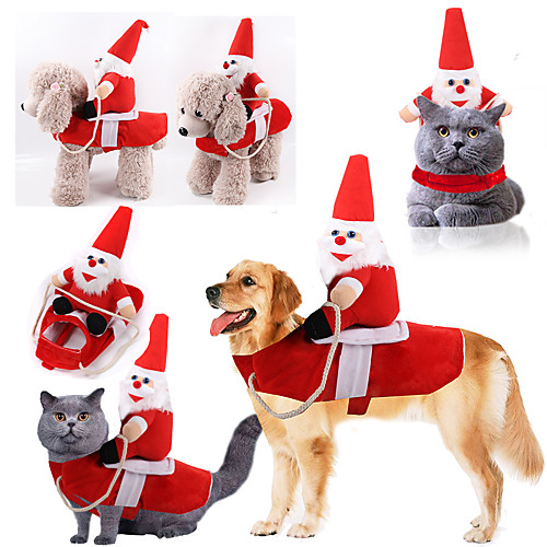 

Dog Cat Costume Solid Colored Classic Style Winter Dog Clothes Puppy Clothes Dog Outfits Red Costume for Girl and Boy Dog Cotton S M L XL