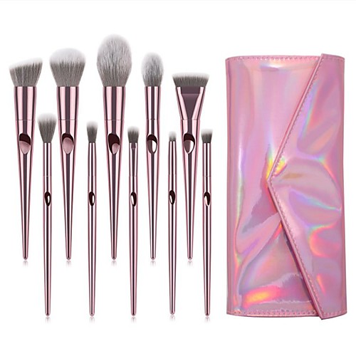 

Professional Makeup Brushes 10pcs Full Coverage Plastic for Eyeshadow Kit