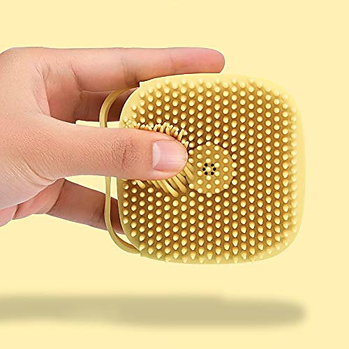 

Multifunctional Massage Bath Brush with Shampoo Dispenser Silicone Massage Soft Brush Silicone Wash Tower Yellow