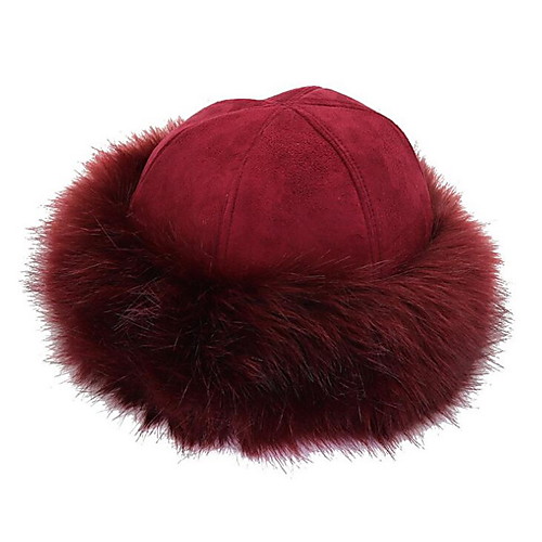 

Women's Straw Hat Polyester Active - Solid Colored Fall Winter White Black Wine