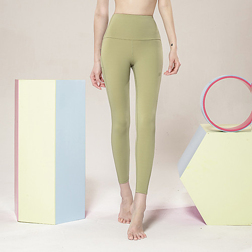 

Women's Sporty Comfort Sports Gym Yoga Pants Leggings Pants Solid Colored Ankle-Length Pocket Patchwork Black Purple Blushing Pink Green