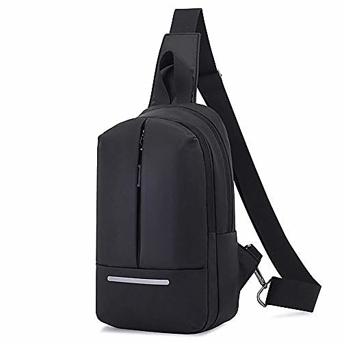 

sling backpack outdoor waterproof bag multifunctional crossbody daypack for men/women(black)