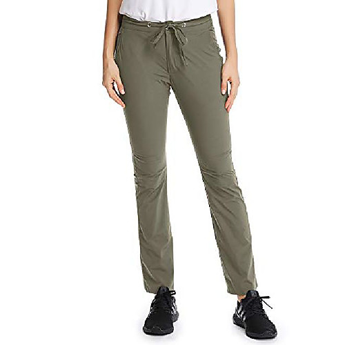 

women's outdoor anytime quick dry cargo pants convertible hiking camping fishing stretch trousers #2063-khaki,32