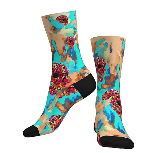 

Crew Socks Compression Socks Calf Socks Athletic Sports Socks Cycling Socks Women's Men's Bike / Cycling Breathable Soft Comfortable 1 Pair Skull Cotton Blue S M L / Stretchy / Halloween