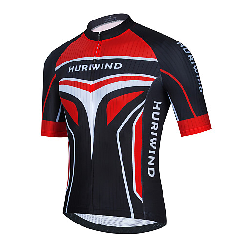 

21Grams Men's Short Sleeve Cycling Jersey Red Bike Jersey Top Mountain Bike MTB Road Bike Cycling Breathable Quick Dry Sports Clothing Apparel / Stretchy / Athletic