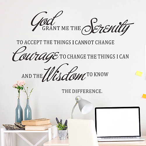 

Wall Stickers God Grant Me Serenity Living Room Creative Stickers Removable Wall Stickers 3090CM