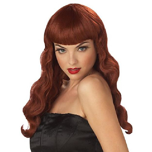 

red pin-up girl wig