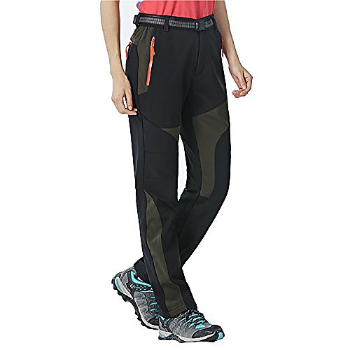 

women's outdoor windproof waterproof warm hiking pants hp199-black2-3xl