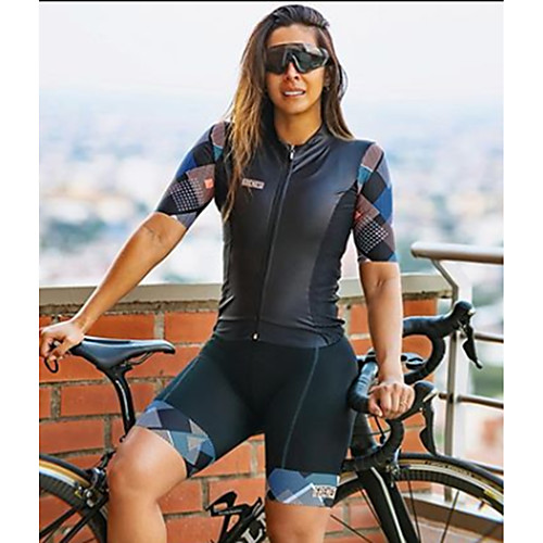 

Women's Men's Half Sleeve Cycling Jersey with Shorts Triathlon Tri Suit Black Bike Quick Dry Sports Mountain Bike MTB Road Bike Cycling Clothing Apparel / Stretchy / Athletic