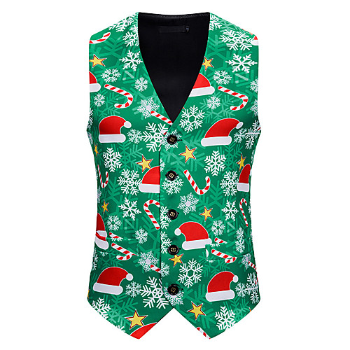 

Christmas Trees Cosplay Costume Men's Adults' Christmas Christmas Christmas Polyester Vest