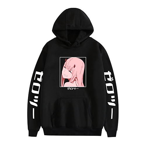 Inspired by Darling in the Franxx Zero Two Cosplay Costume Hoodie Polyester Microfiber Graphic Printing Harajuku Graphic Hoodie For Men's / Women's