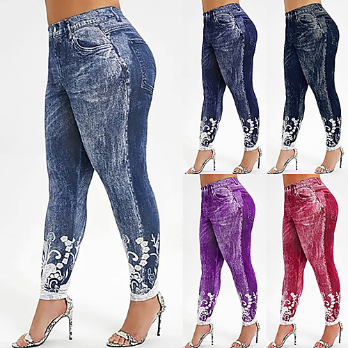 

Women's Sweatpants Jogger Pants Artistic Style Flower Sport Athleisure Pants / Trousers Bottoms Breathable Soft Comfortable Plus Size Yoga Everyday Use Casual Daily Outdoor Exercising