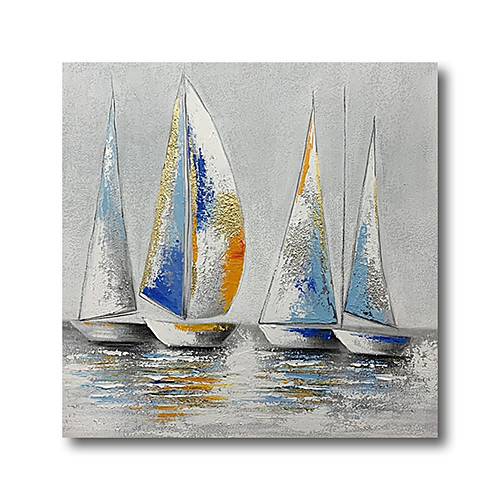 

Oil Painting Hand Painted Canvas Abstract High Quality Wall Art Modern Rolled Without Frame Sailboats Seascape
