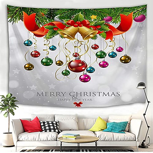 

Christmas Santa Claus Holiday Party Wall Tapestry Art Decor Blanket Curtain Picnic Tablecloth Hanging Home Bedroom Living Room Dorm Decoration Christmas Gift Polyester Views