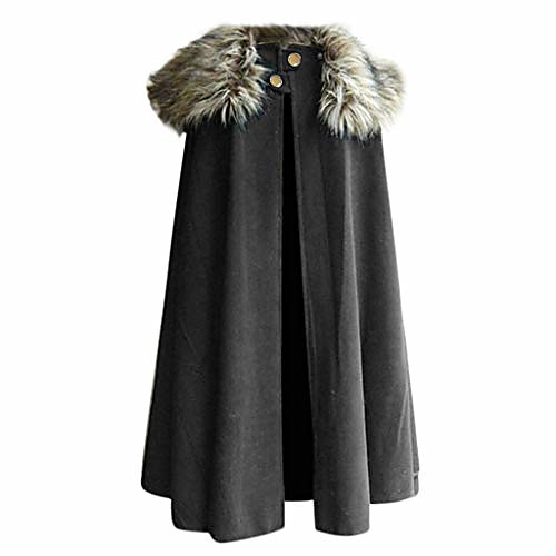 

men jacket coat men's fashion celtic wool cape coat vintage coat gothic game of thrones jacket gray