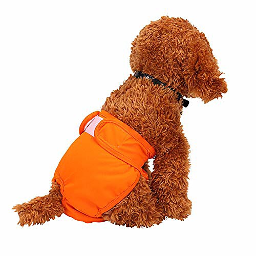 

pet dog diapers are comfortable and breathable reusable dog diapers dog hygiene pants,orange,l