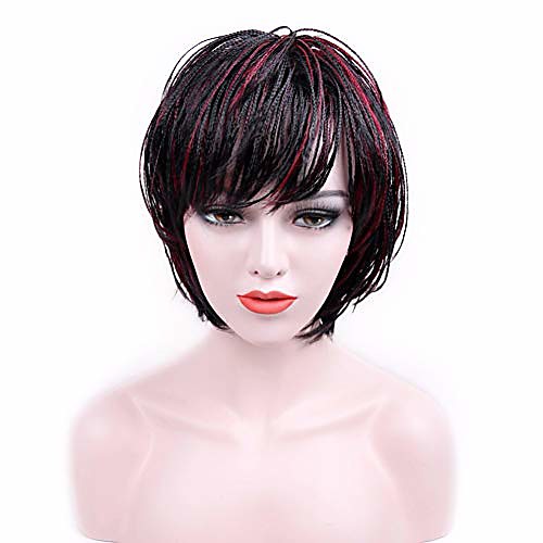 

short box braid wigs synthetic afro american small bob braided wigs 12 inch(#1b/99j)