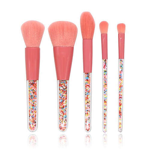 

New 5 pieces of candy color makeup brush set diamond beauty tools rainbow color multi-functional Makeup Brush Set