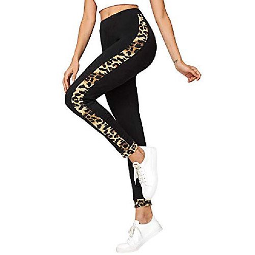 

women's mesh panel side high waist leggings skinny workout yoga pants (medium, multi-1)