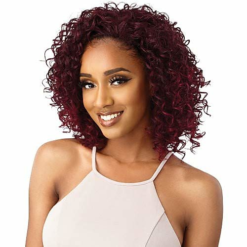

synthetic quick weave half wig - faye (1b off black)