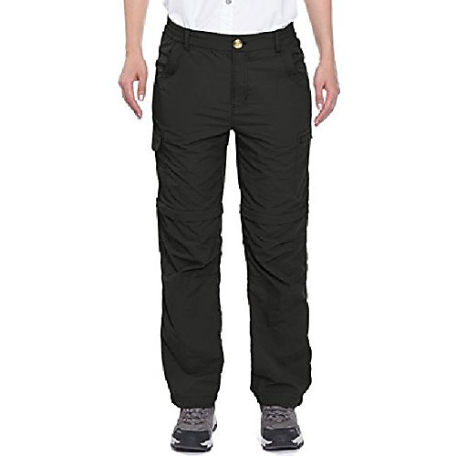 

women's stretch convertible pants zip-off quick dry hiking pants black size xl