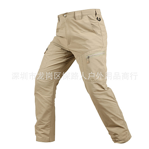 

hiking pants for men quick drying tactical waterproof elastic uniform casual cargo black