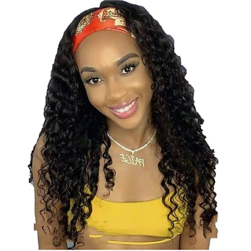 

Human Hair Wig Medium Length Long Very Long Water Wave U Part Natural Women Sexy Lady New Capless Peruvian Hair Women's Natural Black #1B 12 inch 14 inch 16 inch