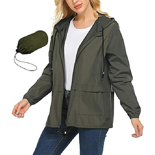 

Women's Hiking Jacket Hiking Windbreaker Winter Outdoor Lightweight Windproof Breathable Quick Dry Jacket Top Fishing Climbing Camping / Hiking / Caving ArmyGreen caramel colour Blue khaki