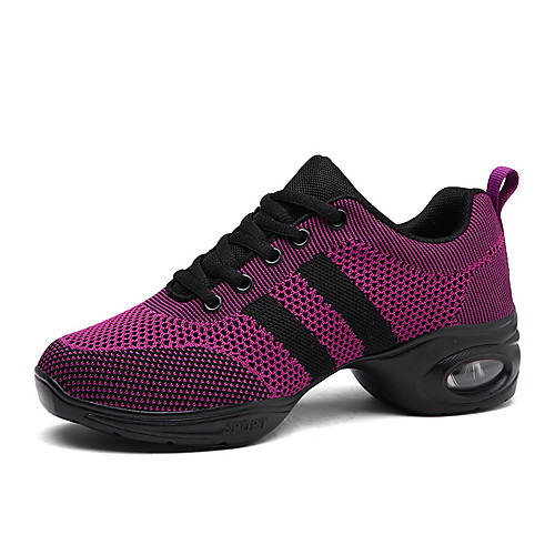 

Women's Dance Shoes Jazz Shoes Modern Shoes Heel Thick Heel Black Purple Lace-up Adults / Performance