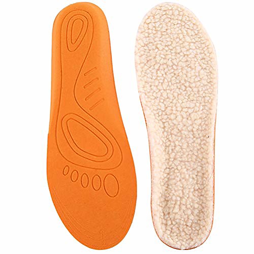 

women's genuine sheepskin insole for men and kids super warm cozy wool fleece winter warm cozy fluffy inserts for shoes for wellies slippers boots with latex backing