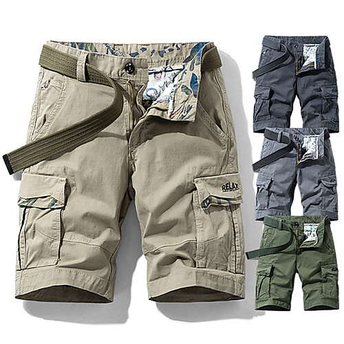 

Men's Hiking Shorts Hiking Cargo Shorts Solid Color Summer Outdoor 10 Standard Fit Quick Dry Breathable Sweat wicking Wear Resistance Cotton Shorts Bottoms Dark Grey Army Green Light Grey Khaki