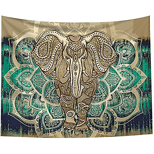 

Wall Tapestry Art Decor Blanket Curtain Picnic Tablecloth Hanging Home Bedroom Living Room Dorm Decoration Polyester Bohemian Elephant