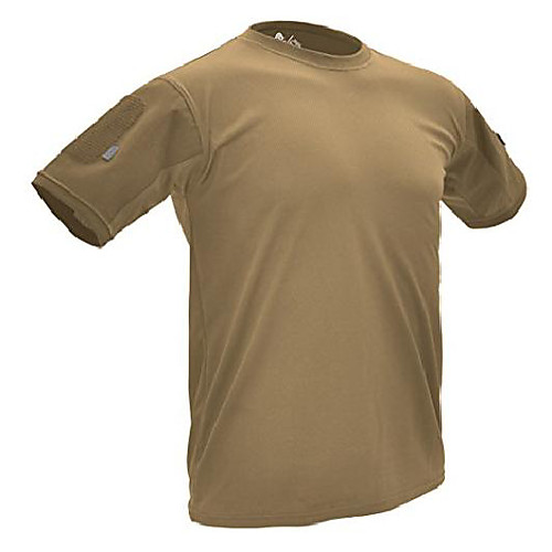 

Hunting T-shirt Outdoor Summer Breathable Quick Dry Sweat wicking Skin Friendly Top Camping / Hiking Hunting Fishing Traveling Black khaki Green Gray