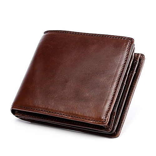 

Men's Bags Cowhide Wallet Pattern / Print Zipper Party 2021 Light Coffee Dark Coffee