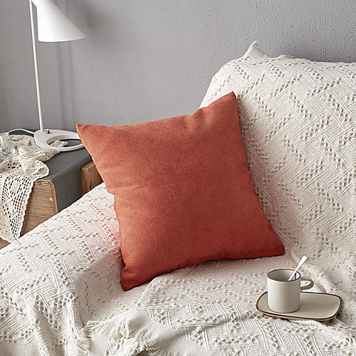 

Cushion Cover Simple Modern Solid Colored Super Soft Chenille Pillow Case Cover Living Room Bedroom Sofa Cushion Cover Modern Sample Room Cushion Cover