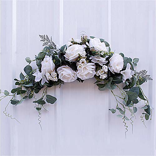 

floral swag artificial flowers peony wreath,rose peony decorative swag arch wreath handmade garland for front door flowers arrangements wedding centerpieces backdrop wall decor
