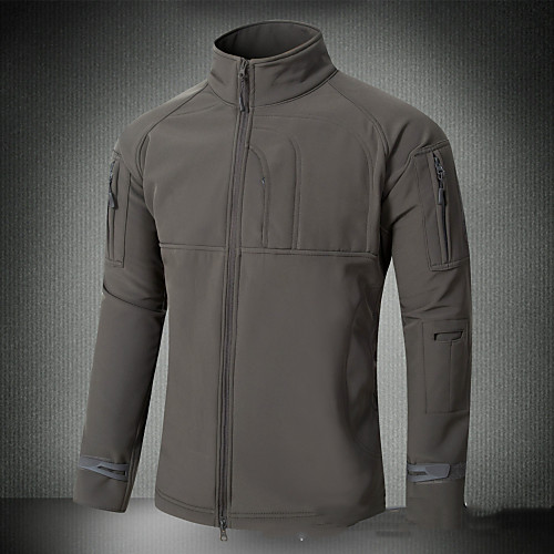 

Men's Hunting Jacket Outdoor Thermal Warm Waterproof Windproof Fleece Lining Fall Winter Spring Camo Coat Top Polyester Camping / Hiking Hunting Fishing Jungle camouflage Black Yellow