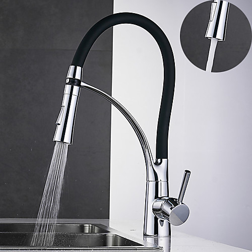 

Kitchen faucet - Single Handle One Hole Electroplated Pull-out / ­Pull-down Vessel / Brass