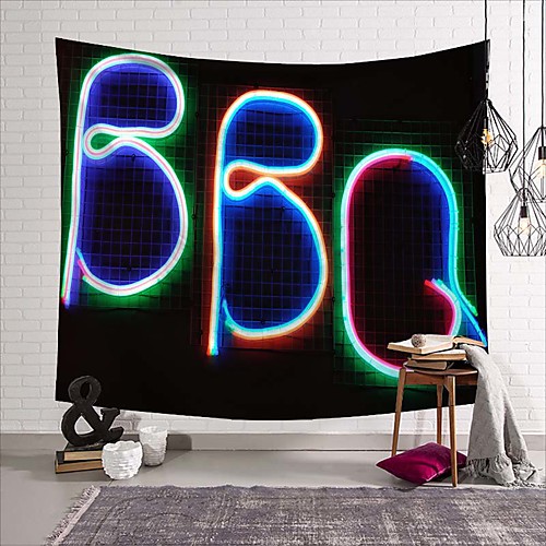 

Wall Tapestry Art Deco Blanket Curtain Picnic Table Cloth Hanging Home Bedroom Living Room Dormitory Decoration Polyester Fiber Still Life Modern Neon