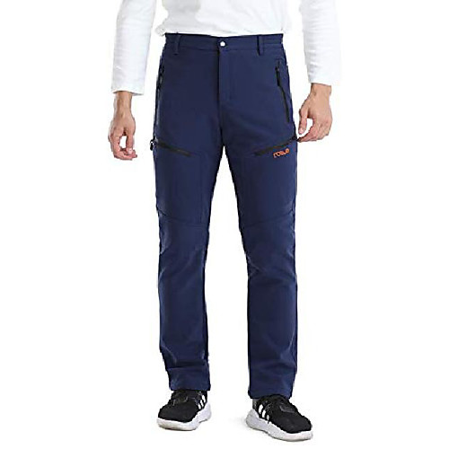 

men's winter fleece lined cargo snowboard pants black m