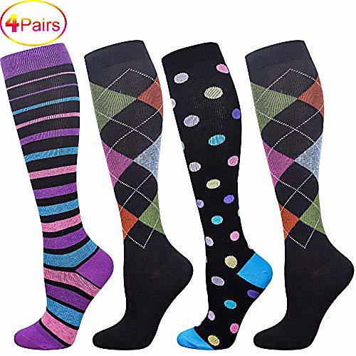 

compression socks for women with firm medical grade(20-30 mmhg), fits for nurse, pregnancy, flight travel and varicose veins(2 pairs) (pack a 4 pairs, s/m)