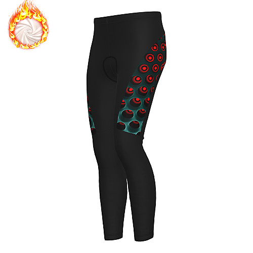 

21Grams Men's Cycling Tights Cycling Pants Winter Fleece Bike Tights Padded Shorts / Chamois Pants Fleece Lining Breathable Warm Sports Black Mountain Bike MTB Road Bike Cycling Clothing Apparel Bike