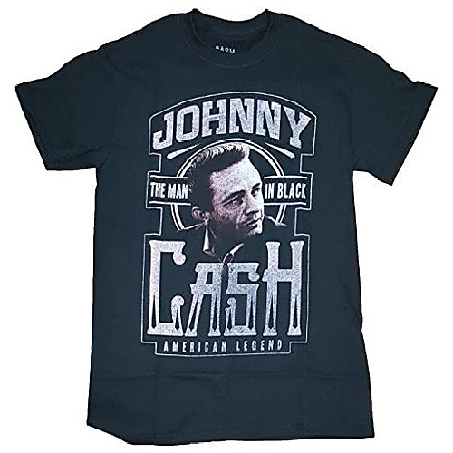 

fashion johnny cash american legend the man in black graphic tshirt , large 4245