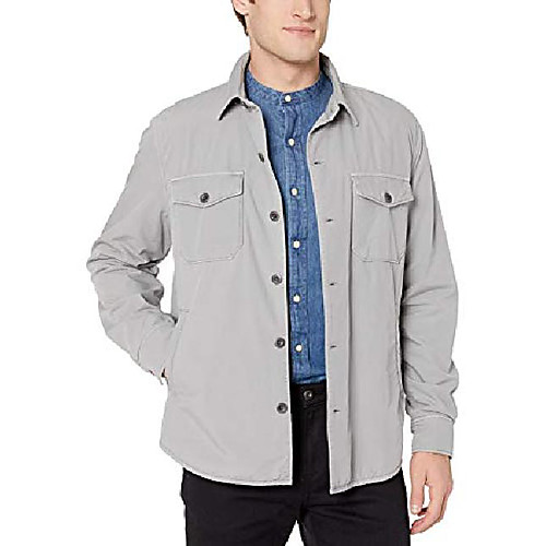 

men's cozy lined jacket, frost grey, m