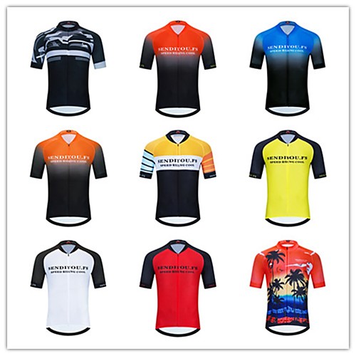

Women's Men's Short Sleeve Cycling Jersey Black / Silver Black / Red BlueOrange Bike Jersey Top Mountain Bike MTB Road Bike Cycling Breathable Quick Dry Sports Clothing Apparel / Advanced / Athletic