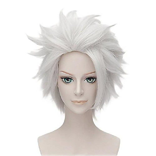 

anime short cosplay wig for hitsugaya toushirou bleach (silvery white)