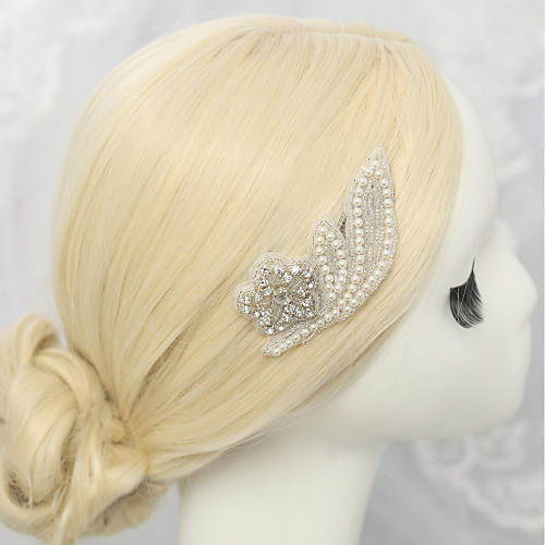 

Imitation Pearl / Rhinestone / Alloy Hair Combs / Headpiece with Rhinestone / Faux Pearl 1 Piece Wedding Headpiece